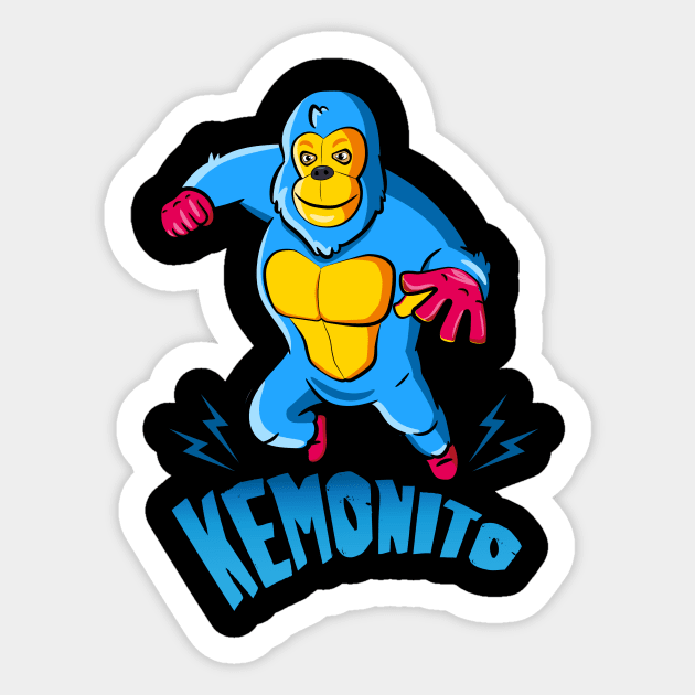 Kemonito Luchador Sticker TeePublic